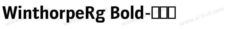 WinthorpeRg Bold字体转换